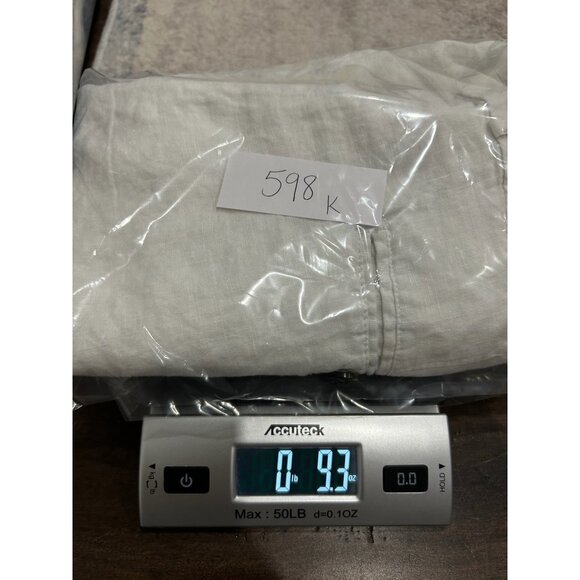 Tasso Elba Linen Chino Shorts White Sz 44 Flat Front Pockets Coastal Minimalist - Picture 11 of 11